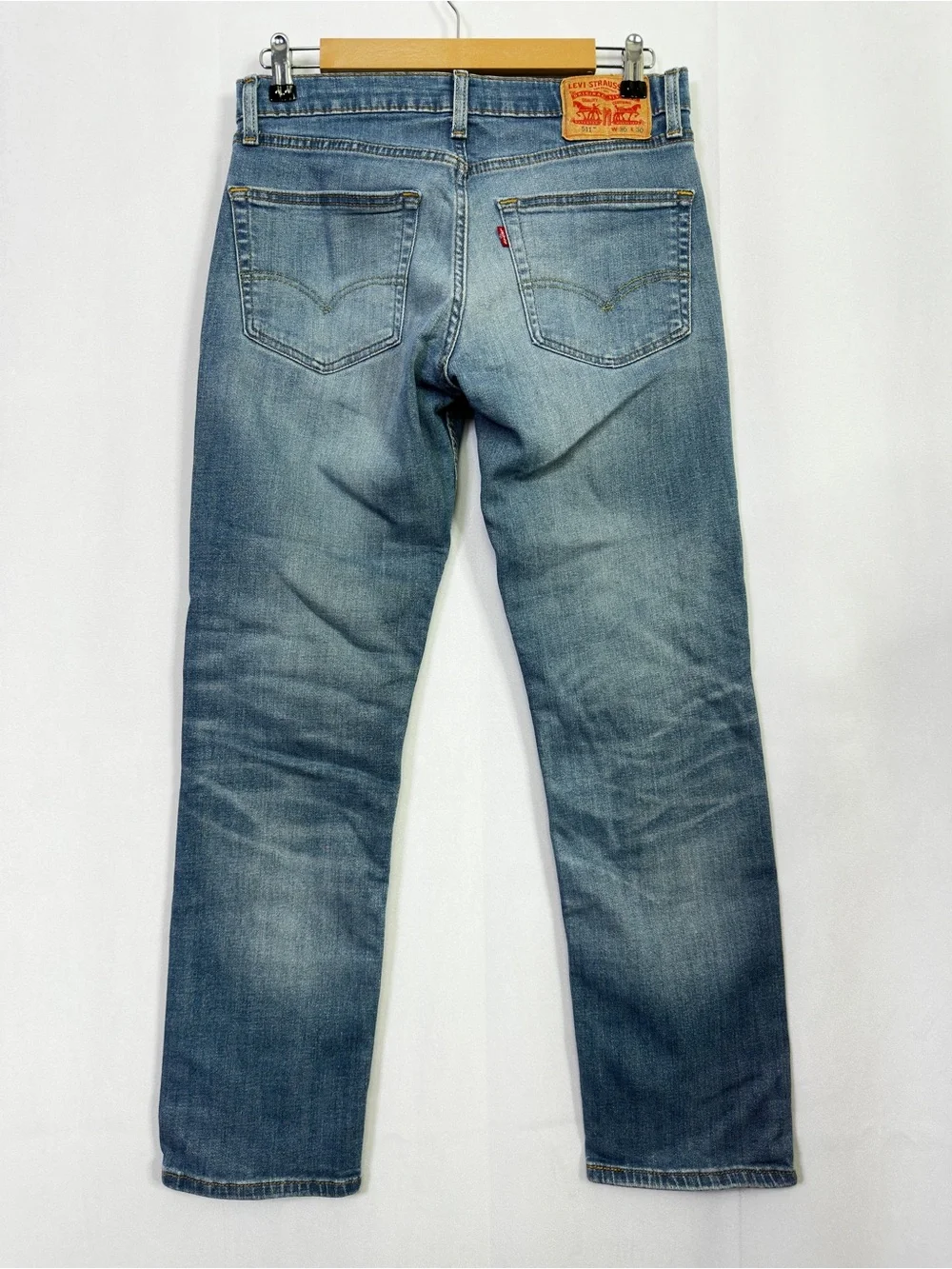 Levi’s 511 Straight Leg Jeans Mens Denim Medium Blue 30x30 Classic Cotton Loose